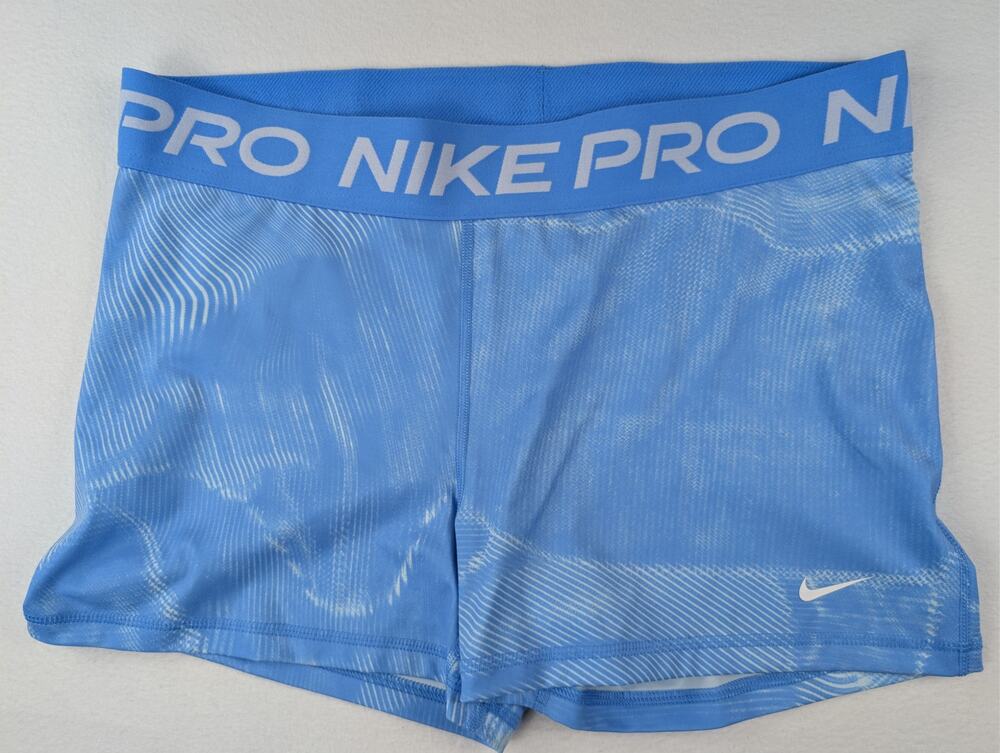 Nike Pro Dri-FIT Blue Abstract Compression Shorts Women’s XL